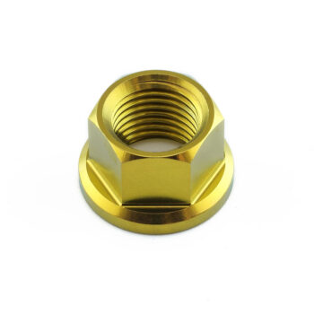 Titanium Flanged FRONT Axle Nut -  (4 COLOR OPTIONS) (PRE ORDER)
