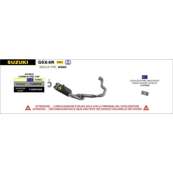 Arrow Works Suzuki GSX-8R 8S Full Exhaust System (2023+)